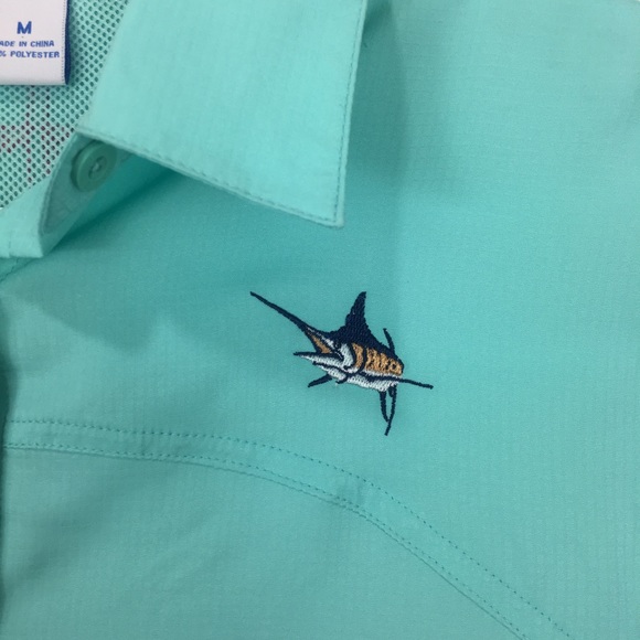 Guy Harvey Women Fishing Top Teal Mint Long Sleeve - Picture 3 of 6